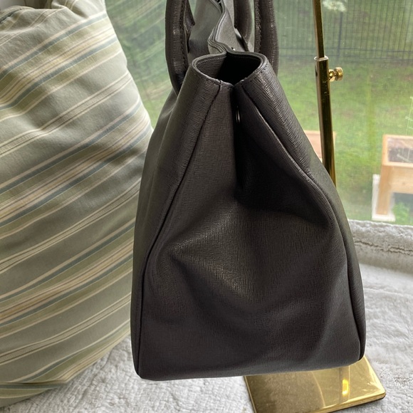 Furla Grey Leather Shoulder Bag with Turnlock - Picture 7 of 15